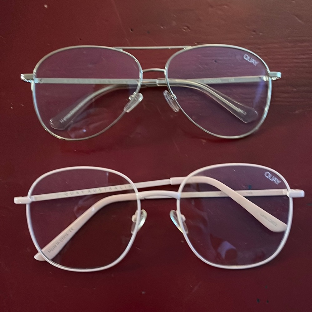 Two pair blue light glasses